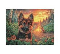 Berger allemand Mignon Puzzle 500 Piezas Regalo Familiar Créatures cosmiques magiques Rompecabezas 3D Obra De Arte para Hombres Y Mujeres DIY Creativo Aliviar Estrés 500 PCS