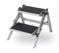 Berger Escalera Dos peldaños | Escalera Plegable 2 peldaños | Escalera para Caravana | Taburete Caravana | Peldaño Caravana | Escalon Autocaravana | Escaleras Plegables, soporta 150 kg