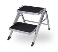 Berger Escalera Dos peldaños | escalón para caravanas | Peldaño Plegable | Escalera para Caravana | Taburete Caravana | Peldaño Caravana | Escalon Autocaravana | Escaleras Plegables, hasta 130 kg