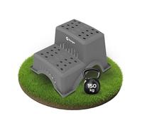 BERGER | Escalón Doble para Caravanas - Escalera Caravana Estable, Robusto y Antideslizante, Soporta hasta 150 Kg, Ideal para Autocaravanas y Caravanas