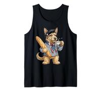 Berger Picard-Hündin Hundedame Taza, café, Bandera de Francia Camiseta sin Mangas
