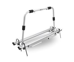 BERGER Portabicicletas para Coche Super XL, Portabicicletas Caravana, Enganche para Remolque, Soporte Trasero para 2 Bicicletas, Bicicleta eléctrica, Bicicleta de montaña, Plegable, Aluminio