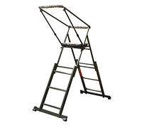 Berger & Schröter Aluminium Ansitzstuhl mit Verlängerung Silla de Asiento con extensión, Unisex Adulto, Verde Caza, Large