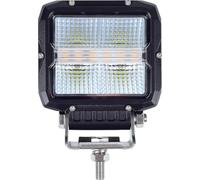 Berger & Schröter - Faro de trabajo (60 W, flash, luz de posición, 4 ledes de luz blanca, 6 ledes de 9 W, 12-24 V, combinable, sincronizable, 8 secuencias de flash, 6000 K, IP69)