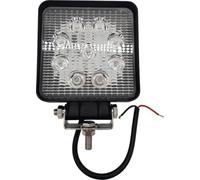 Berger + Schröter GmbH Foco LED azul de trabajo rectangular, 9 x 3 W, aprox. 2700 lúmenes, carcasa de aluminio, cristal y policarbonato