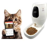 Berger + Schröter | Smart Pet Feeder para Perros y Gatos, Comedero Inteligente y Cámara para Mascotas 720P HD Video, Control Remoto por Radio, Alimentación y Delicias