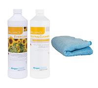 Berger-Seidle Brilliance L93 Everclear Mate Premium - Producto para el cuidado de parquet para superficies selladas, laminados y azulejos, brillo sedoso + limpiador neutro + paño de limpieza
