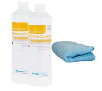 Berger-Seidle Classic Neutral Cleaner - Limpiador para suelos de madera engrasados, encerados y sellados (2 unidades de 1 litro) + Paño de cuidado premium