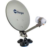 BERGER - Sistema De Satélite Móvil - Antena Parabólica Pequeña con LNB Único - Parabólicas Kit Completo En Maletín De Camping, Kit parabólica 60 cm, Soporte y LNB Universal