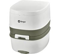 Berger Supreme | Inodoro portatil Camping, WC quimico Ligero, Baño Portátil para Caravana, Van y Barco con Bomba Pistón, Water portatil Gris con depósito de residuos, 130 kg