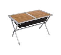 Berger Tavolo con Piano arrotolabile in alluminio 115 x 78,5 cm Marrone