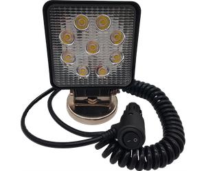 Berger und schröter foco de trabajo led 9 x 3 vatios con base magnética, angular