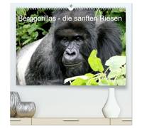 Berggorillas - die sanften Riesen (hochwertiger Premium Wandkalender 2026 DIN A2 quer), Kunstdruck in Hochglanz: Berggorillas in ihrem Lebensraum
