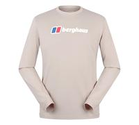 Berghaus Big Logo Camiseta de Manga Larga, Taupe, XXL para Hombre