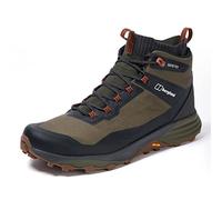 Berghaus Botas de senderismo Vc22 Multisport para hombre, duraderas, impermeables, transpirables, Gore Tex | Vibram, Marrón oscuro y verde oscuro, 43 EU