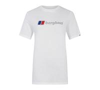 Berghaus Camiseta de manga corta Boyfriend con logo clásico grande para Mujer, Blancopuro, 34