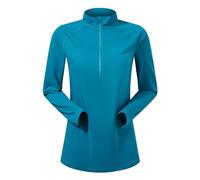 Berghaus Camiseta de Manga Larga con Media Cremallera para Mujer, Absorbe la Humedad, Transpirable, Joya de la Selva, Talla 18