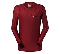 Berghaus Camiseta técnica de Capa Base y Cuello Redondo con Media Cremallera 24/7 Mujer, Syrah S