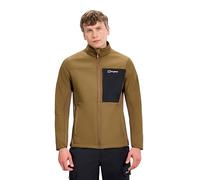 Berghaus Chaqueta Ghlas 3.0 Softshell para hombre, color marrón corteza/negro azabache, talla XS