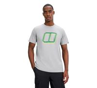 Berghaus Men's Glitched Blocks tee, Grey Marl BCI, M