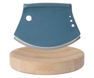 BergHOFF Leo tajadera Hierbas picadora y Juego de Tablas de Cortar, Gris/Azul