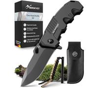 BERGKVIST® K9 Cuchillo Plegable [navaja multiusos afilada], negro
