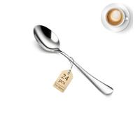 Berglander Cucharillas de Café 24 piezas de 14cm, juego de mini cucharas de acero inoxidable para postre, helado, cubiertos de metal para el hogar, cocina, restaurante, café