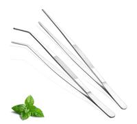 Berglander Pinzas de cocina, 2 unidades, pinzas de cocina extralargas de acero inoxidable de 12 pulgadas, pinzas de cocina resistentes para chef, servir alimentos, parrilla, culinario, pasta, ensalada