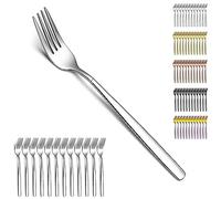Berglander tenedor de mesa de 12 piezas, juego de tenedores de cena moderno de acero inoxidable, cubiertos ideal para el hogar, restauroom, hotel, boda, apto para lavavajillas