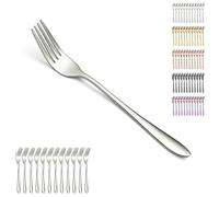 Berglander tenedores de mesa de 12 piezas de 20,5 cm, juego de tenedores de acero inoxidable para el hogar, el restaurante, las comidas diarias, fácil de limpiar y apto para lavavajillas