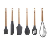 BERGNER Bake Lovers - Juego De 6 Utensilios De Cocina de Silicona - Cabezal De Silicona - Batidor + Cuchara Ranurada + Cepillo/Pincel + Cuchara Sólida + Espátula + Rascador