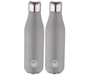 Bergner Botella termo cola 500ml acero inoxidable gris Walking anywhere, 500 ml (Paquete de 2)