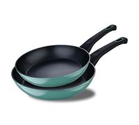 BERGNER Classique | Juego de 2 Sartenes de 20 y 24 cm de Diametro | Fabricadas de Aluminio Forjado | Apta para todo tipo de Cocinas | Menaje de Cocina | Verde