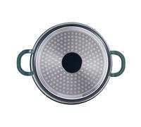 BERGNER Excalibur | Cacerola de 20 cm de Diametro y 9 cm de altura | Con Tapa | Fabricada de Aluminio Fundida | Apto para Horno e inducción | Verde