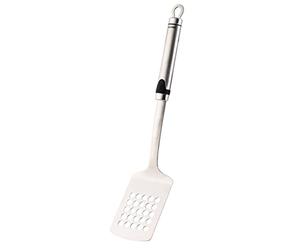 BERGNER Gizmo - Rasera Ranurada de 36cm - Fabricado en Acero Inoxidable y Nylon - Mango con detalle en color - Apto para Lavavajillas - Resistente a Golpes