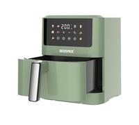 Bergner Midnight Freidora de aire de 1500W y 6L - Rejilla Grill - 10 programas de cocción - Control de temperatura