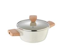 Bergner NATURALLY Cacerola de Ø20cm y 2,4L con tapa en aluminio forjado en color Blanco