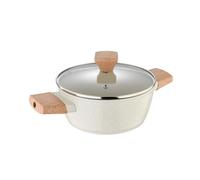 Bergner NATURALLY Cacerola de Ø20cm y 2,4L con tapa en aluminio forjado en color Blanco