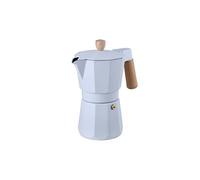 BERGNER Naturally | Cafetera italiana de aluminio con capacidad para 6 tazas | Diseño bicolor blanco | Cafetera manual | Fácil de limpiar