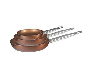 Bergner Q2410 - Set 3 sartenes 20,24,28 aluminio prensado Professional Chef Copper plus
