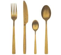 BERGNER Q3453 Cuberteria de 24 Piezas en Acero Inoxidable Color Oro colección Livorno