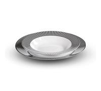 Bergner Set de Platos KU Dressing BITOSSI Porcelana Blanco/Negro