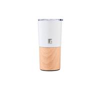 Bergner -Taza de Viaje Acero Inoxidable Blanco - Capacidad de 500ml - Seguridad Anti Derrame - Totalmente Higiénica - Resistencia a Caídas - Mantiene la Temperatura