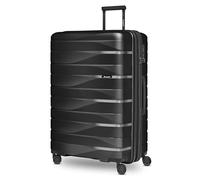 Bergpfeil Artículos regulares Travel, Black Night Metallic, Koffer L (75 cm) erweiterbar, Maleta de check-in rígida