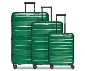 Bergpfeil Artículos regulares Travel, verde esmeralda metálico, Kofferset (3-teilig) erweiterbar, Juego de 3 maletas rígidas