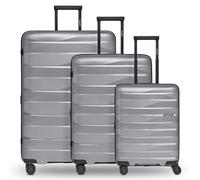 Bergpfeil Artículos regulares Travel, Arctic Silver Metallic, Kofferset (3-teilig) erweiterbar, Juego de 3 maletas rígidas