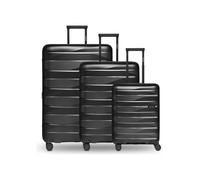 Bergpfeil Travel 4 ruedas Juego de maletas 3 piezas Con asa expansible negro