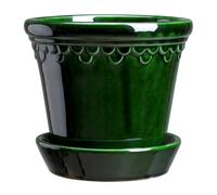 Bergs Potter Maceta esmaltada Københavner Ø12 cm verde