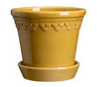 Bergs Potter Maceta esmaltada Københavner Amarillo. Ø21 cm
