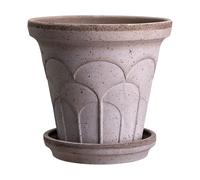 Bergs Potter Maceta Fleur con plato. 2 piezas Gris. Ø16 cm